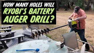 Putting the Ryobi 40V Post Hole Digger to the Test  How Much Power Does it Take to Dig 6 3 Holes [upl. by Aelaza]