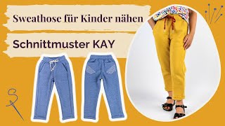 KinderSweathose nähen mit Schnittmuster KAY [upl. by Sibel]