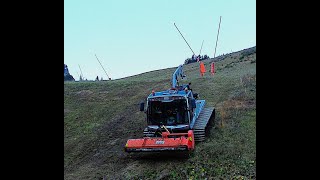 202410 Préparation pistes de ski Megève [upl. by Noteek]