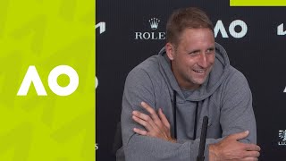 Tennys Sandgren quotMy level kind of dropped offquot press conference 1R  Australian Open 2021 [upl. by Ecnarrot248]