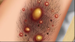 ASMR treatment for perennial Underarms Acne bacteria Parasitic Maggots [upl. by Mueller724]