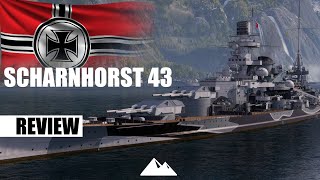 SCHARNHORST 43 das neue Sekundärartillerieschiff der Deutschen  World of Warships  Review De [upl. by Antons664]