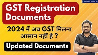 GST Registration Documents Required 2024  Documents Required for GST Registration [upl. by Shalne]