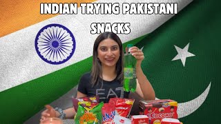 Indian trying Pakistani snacks for the first time😱 [upl. by Anailuy]