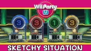 Wii Party U  Sketchy Situation  Party Mode [upl. by Chuu860]