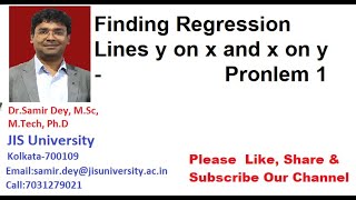 Finding Regression Lines y on x and x on y  Regression lines  Two types Regression lines [upl. by Anihpesoj]