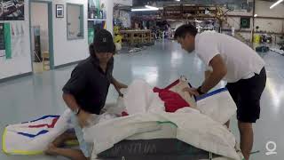 How to Fold Sails Packing a Spinnaker [upl. by Havens]