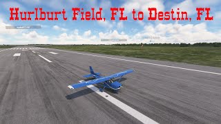 MSFS2020  Hurlburt Field FL to Destin FL [upl. by Tillfourd]