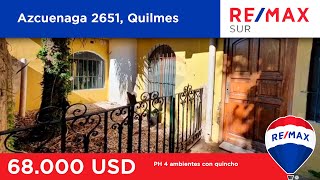 VENTA PH QUILMES AZCUENAGA 2651 68000 USD [upl. by Kosiur]