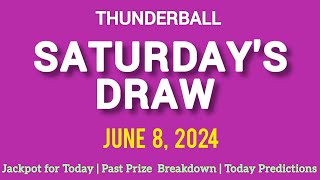 The National Lottery Thunderball Draw For Saturday 08 June 2024 [upl. by Kavita912]