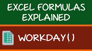 WORKDAY Formula in Excel [upl. by Annaili371]