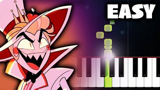 Hells Greatest Dad Hazbin Hotel  EASY Piano Tutorial [upl. by Solis]