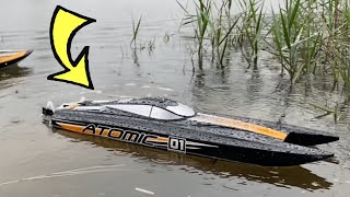 VOLANTEX RC ATOMIC BRUSHLESS BOAT  GREAT BEGINNER BOAT [upl. by Rosen]