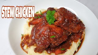 MY STEW CHICKEN RECIPE WITH MASH POTATO  HOW I MAKE MY JAMAICAN BROWN STEW CHICKEN  MASH POTATO [upl. by Uzial]