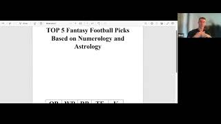 Top 5 Fantasy Football Picks Based on Numerology and Astrology [upl. by Ecile]