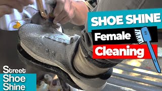 PERFECT CLEANING  Shoe Shine SNEAKERS Cleaning in MEXICO asmr shoeshine sneakers [upl. by Anazus]