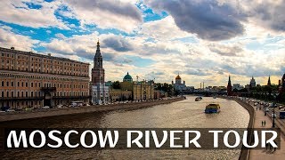 MOSCOW SIGHTSEEING 🇷🇺  MOSCOW RIVER BOAT TOUR ⛴️ [upl. by Ahseem]