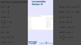 Exercice 27 Les ensembles TCSF Maths [upl. by Ameen640]