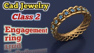 engagement ring designs  matrix cad jewelry class 2 [upl. by Artiek]