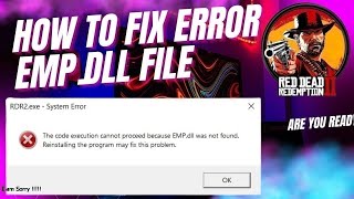 How to fix empdll  entry point not found  how to fix RDR 2 Empdll was not found error 100 Fix [upl. by Burtis]