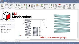 DesignSpark Mechanical 16 Direct Modeling Helical compression springs [upl. by Pillsbury]