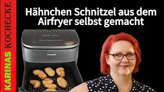 Airfryer Rezept selbst Panierte Mini Hähnchen Schnitzel saftig amp lecker [upl. by Irra97]