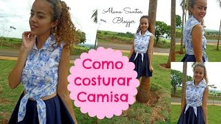 Como costurar Camisa Vintage pin up Alana Santos Blogger [upl. by Llertnahs]