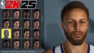 STEPHEN CURRY FACE CREATION NBA 2K25 [upl. by Airdnola714]