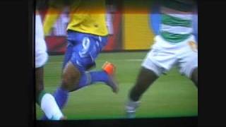 Luis Fabiano amazing goal brazil v ivory coast Handball [upl. by Esmerelda55]