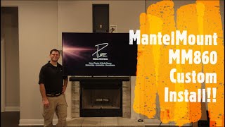 MantelMount MM860 V2 Custom Install amp Demo Robotic Mount Motorized Drop Down amp Swivel TV Mount [upl. by Redep]