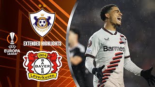 Qarabağ vs Leverkusen Extended Highlights  UEL Round of 16 1st Leg  CBS Sports Golazo [upl. by Naugan240]