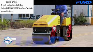 1000kg full hydraulic vibratory road roller compactor [upl. by Onek]