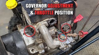 How to Set the Governor on a Tecumseh HMSK Snowblower Engine [upl. by Batory]