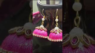 Handmade Silk thread Jhumkas diy latest trending ASGFASHIONTRENDS [upl. by Acinat]