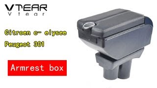 Vtear armrest for Citroen c elyseePeugeot 301 2012 2016 [upl. by Akinar]