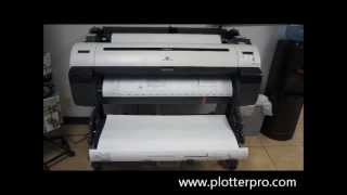 Canon ImagePrograf IPF760 wide format printer plotter stacker demo from Professional Plotter [upl. by Idorb]