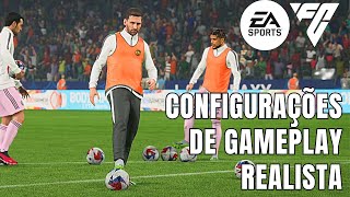 EA FC 24  CONFIGURAÇÕES E GUIA DE GAMEPLAY REALISTA [upl. by Aryamo]