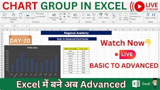 CHART GROUP in Excel  Basic to Advanced Excel Series  excel msexcel eleganceacademy [upl. by Anibla470]