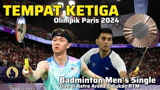 Lee Zii Jia vs Lakshya Sen Olimpik Paris 2024 Bronze Medal  Live di Astro Arena amp Sukan RTM [upl. by Jecon]