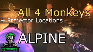 Outbreak Easter Egg Guide All 4 Monkey Locations in ALPINE  Projector Location [upl. by Nylorac86]