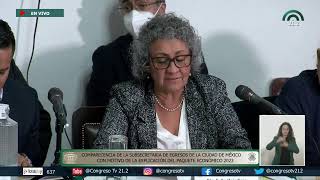 🔴EnVivo  Comparecencia de la Subsecretaria de Egresos de la Ciudad de México Mtra Bertha Marí [upl. by Okomom]