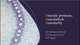 Physiology Osmotic pressure Osmolarityamp Osmolality [upl. by Analad]