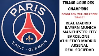 TIRAGE AU SORT LIGUE DES CHAMPIONS quot potentiel adversaire du PSG donne ton PRONO [upl. by Arenat]