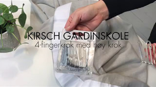 Kirsch Gardinskole  4fingerkrok med høy krok [upl. by Langley]