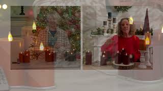 Home Bliss Flameless S3 Rechargable Pillars w Trio Base and Remote on QVC [upl. by Eudoxia]