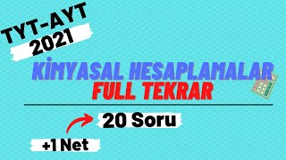 Kimyasal Hesaplamalar  Full Tekrar  Soru Çözümü  AYT Kimya [upl. by Warrenne]