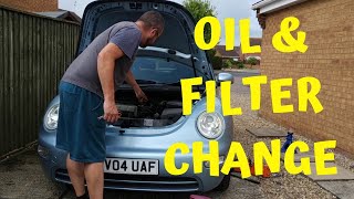 How To Change your Oil and Oil Filter  VW Beetle [upl. by Yennek769]