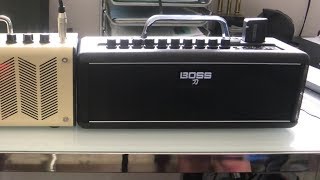 Boss Katana Air Impressions BKA vs Yamaha THR10 and plugged in vs batteries [upl. by Trevethick665]