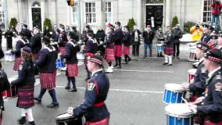 Sgt Russell Funeral Procession  Bagpipes passing by [upl. by Abey423]