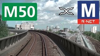 🚇 GVB Rnet Amsterdam Metrolijn 50 Cabinerit Gein  Isolatorweg Drivers view POV [upl. by Stanwood]